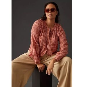 Anthropologie Pilcro Plaid Blouse